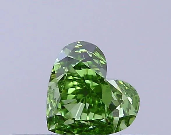 0.27ct Heart Lab Grown Diamond (Colour Fancy Vivid Green, Clarity VS1, IGI Certified)