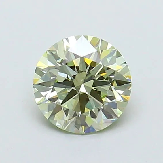 0.51ct Round Lab Grown Diamond (Colour Fancy Vivid Green, Clarity VS1, Cut ID, IGI Certified)