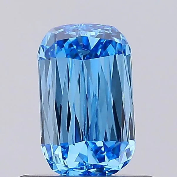 0.61ct Cushion Lab Grown Diamond (Colour Fancy Vivid Blue, Clarity VS1, IGI Certified)