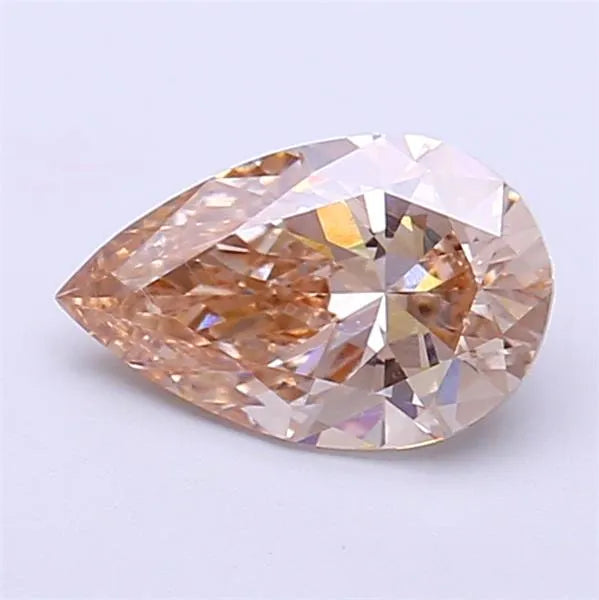 1.09ct Pear Lab Grown Diamond (Colour Fancy Light Brown, Clarity VS2, IGI Certified)