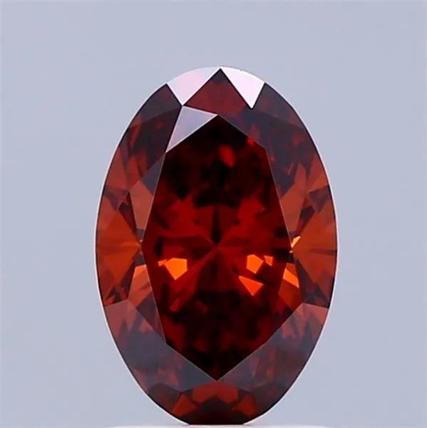 1.10ct Oval Lab Grown Diamond (Colour Fancy Deep Orange, Clarity IF, IGI Certified)