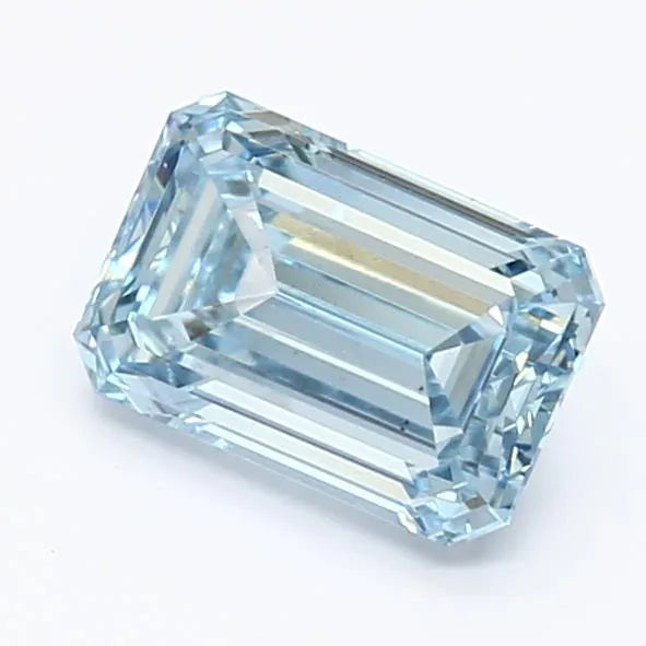 1.11ct Emerald Lab Grown Diamond (Colour Fancy Intense Blue, Clarity VS2, IGI Certified)