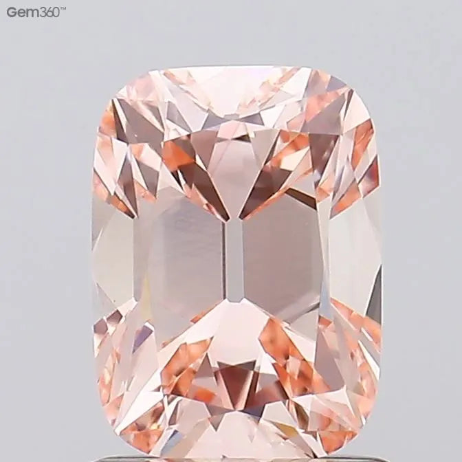 1.33ct Cushion brilliant Lab Grown Diamond (Colour Fancy Orangey Pink, Clarity VS1, IGI Certified)