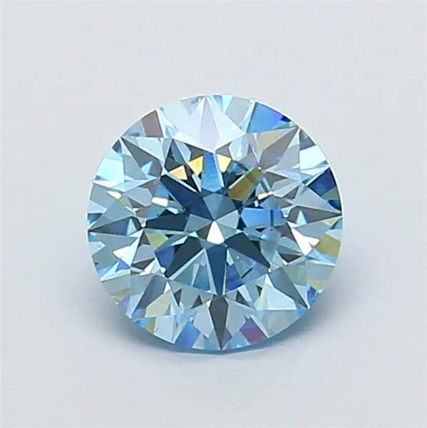 1.51ct Round Lab Grown Diamond (Colour Fancy Vivid Blue, Clarity VS2, Cut ID, IGI Certified)