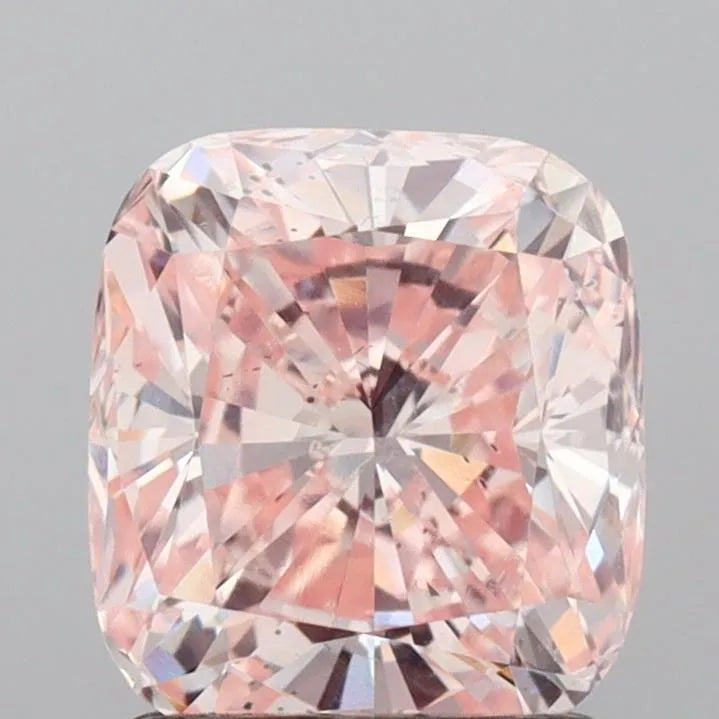 1.52ct Cushion modified Lab Grown Diamond (Colour Fancy Intense Pink, Clarity SI1, IGI Certified)