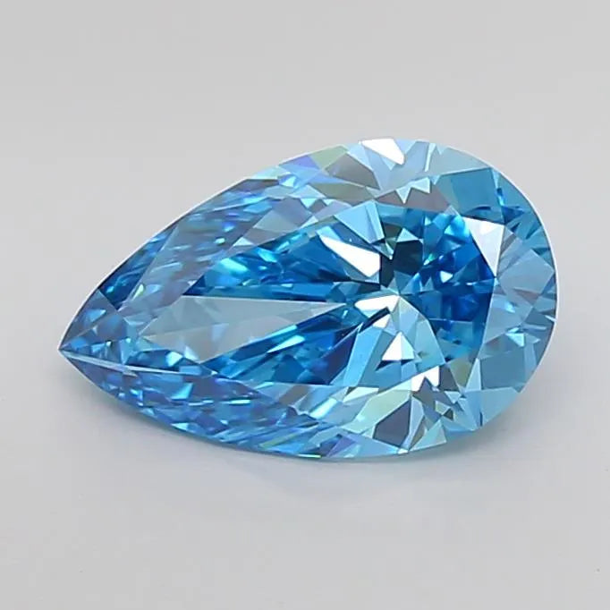 1.54ct Pear Lab Grown Diamond (Colour Fancy Vivid Blue, Clarity SI2, IGI Certified)