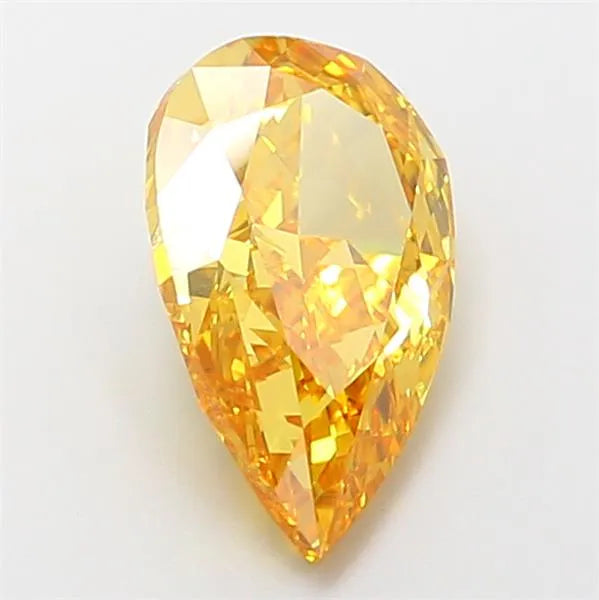 2.02ct Pear Lab Grown Diamond (Colour Fancy Vivid Orangey Yellow, Clarity VS1, IGI Certified)