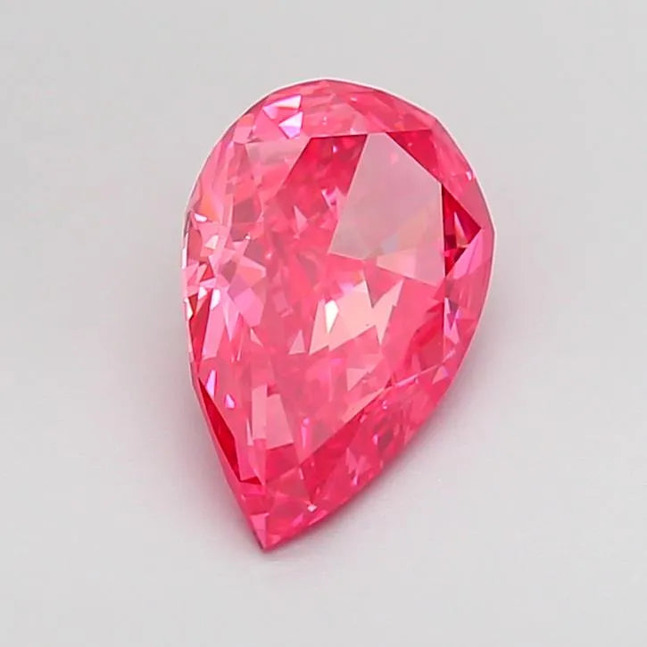 2.02ct Pear Lab Grown Diamond (Colour Fancy Vivid Pink, Clarity VS1, IGI Certified)