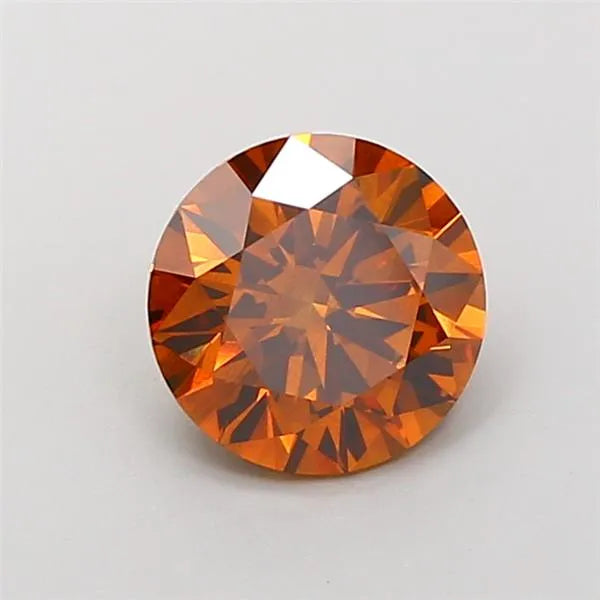 2.05ct Round Lab Grown Diamond (Colour Fancy Deep Orange, Clarity SI2, Cut EX, IGI Certified)