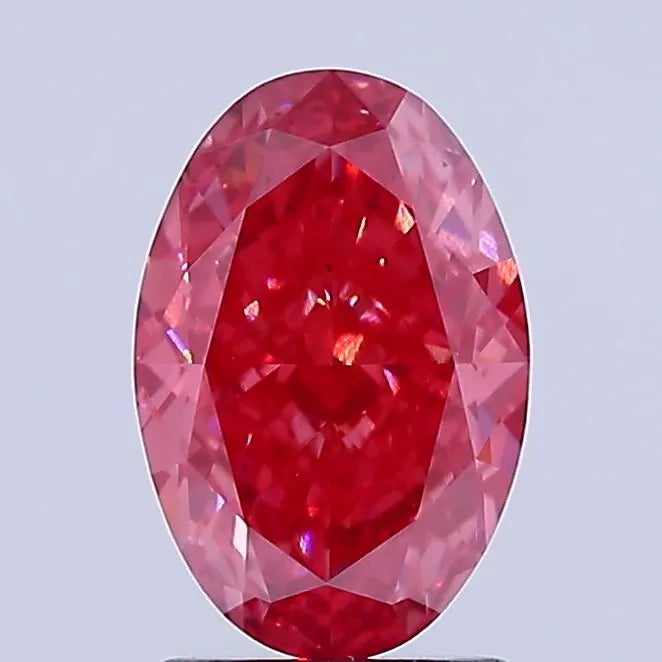 2.06ct Oval Lab Grown Diamond (Colour Fancy Vivid Pink, Clarity VS2, IGI Certified)