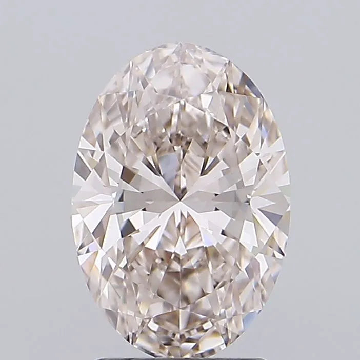 2.08ct Oval Lab Grown Diamond (Colour Fancy Light Brown, Clarity VVS2, IGI Certified)