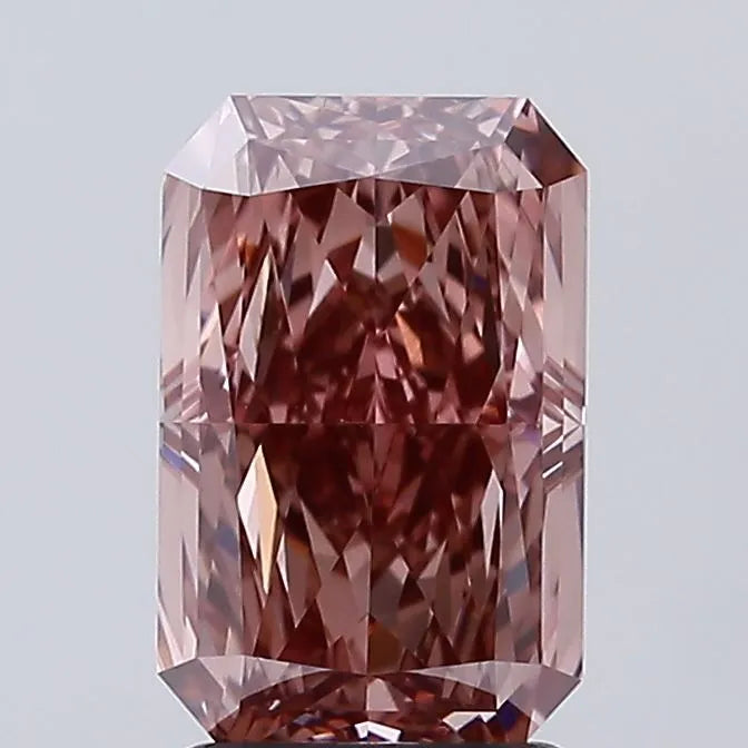 2.36ct Radiant Lab Grown Diamond (Colour Fancy Pinkish Brown, Clarity VS1, IGI Certified)
