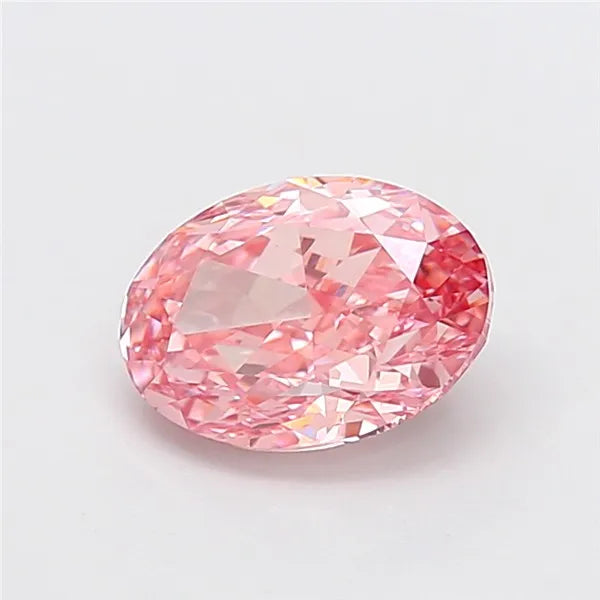 2.53ct Oval Lab Grown Diamond (Colour Fancy Vivid Pink, Clarity VVS2, IGI Certified)