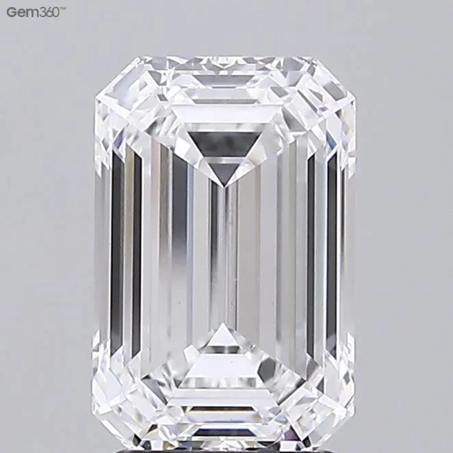 2.82ct Emerald Lab Grown Diamond (Colour D, Clarity VVS2, GIA Certified)