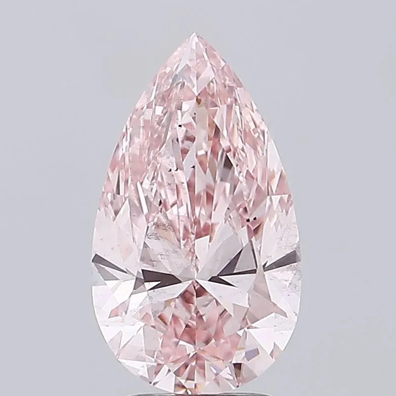 3.02ct Pear Lab Grown Diamond (Colour Fancy Vivid Pink, Clarity SI1, IGI Certified)