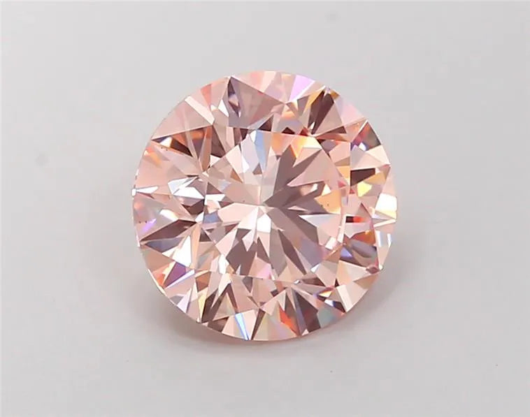 3.48ct Round Lab Grown Diamond (Colour Fancy Pink, Clarity VS1, Cut ID, IGI Certified)