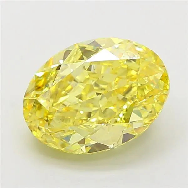 3.76ct Oval Lab Grown Diamond (Colour Fancy Intense Yellow, Clarity SI1, IGI Certified)