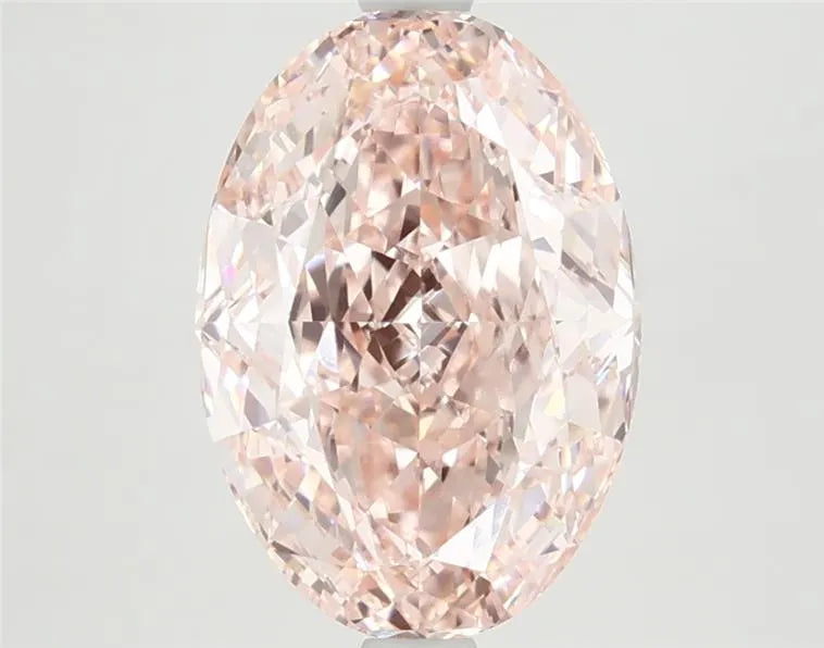 3.79ct Oval Lab Grown Diamond (Colour Fancy Vivid Pink, Clarity VVS2, IGI Certified)