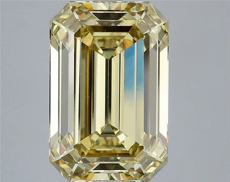 5.10ct Emerald Lab Grown Diamond (Colour Fancy Intense Yellow, Clarity VS2, IGI Certified)