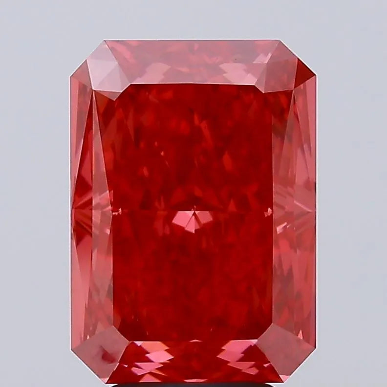 5.60ct Radiant Lab Grown Diamond (Colour Fancy Vivid Red, Clarity VS2, IGI Certified)