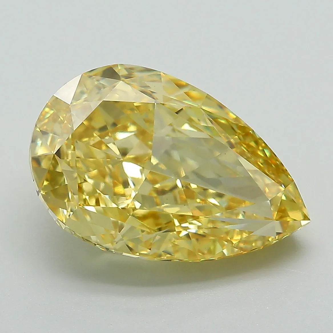 6.19ct Pear Lab Grown Diamond (Colour Fancy Vivid Yellow, Clarity VS1, IGI Certified)