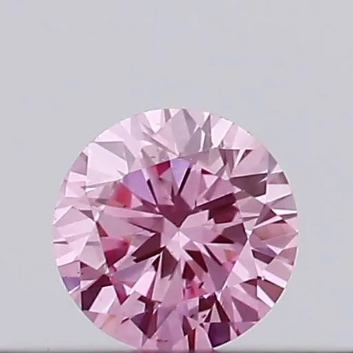 0.10ct Round Lab Grown Diamond (Colour Fancy Vivid Pink, Clarity VS2, Cut VG, IGI Certified)