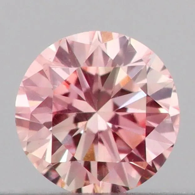 0.11ct Round Lab Grown Diamond (Colour Fancy Pink, Clarity VS1, Cut VG, IGI Certified)