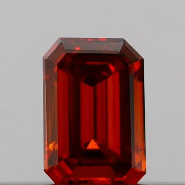0.14ct Emerald Lab Grown Diamond (Colour Fancy Vivid Orange, Clarity VS1, IGI Certified)