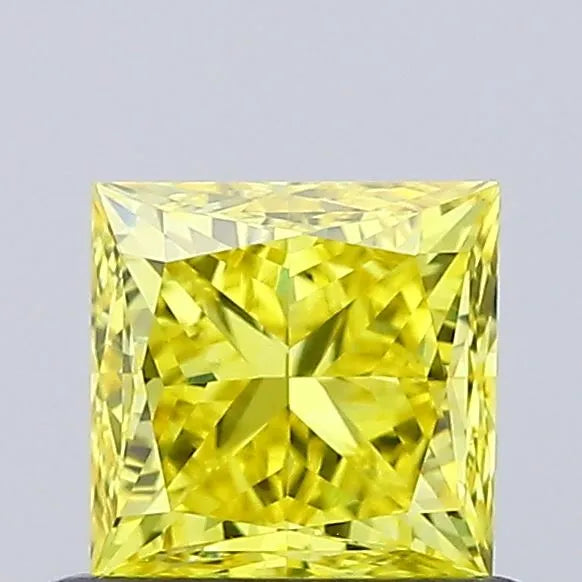 0.64ct Princess Lab Grown Diamond (Colour Fancy Vivid Yellow, Clarity VS1, IGI Certified)