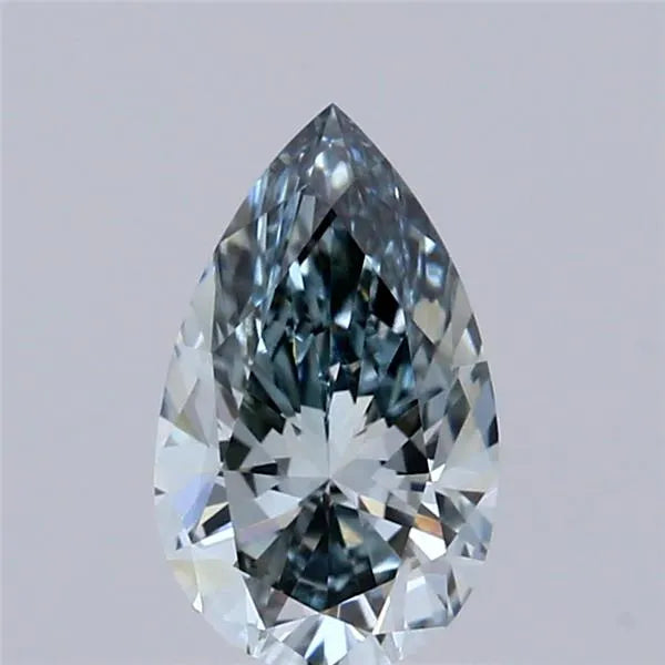 0.65ct Pear Lab Grown Diamond (Colour Fancy Vivid Greenish Blue, Clarity VS1, IGI Certified)