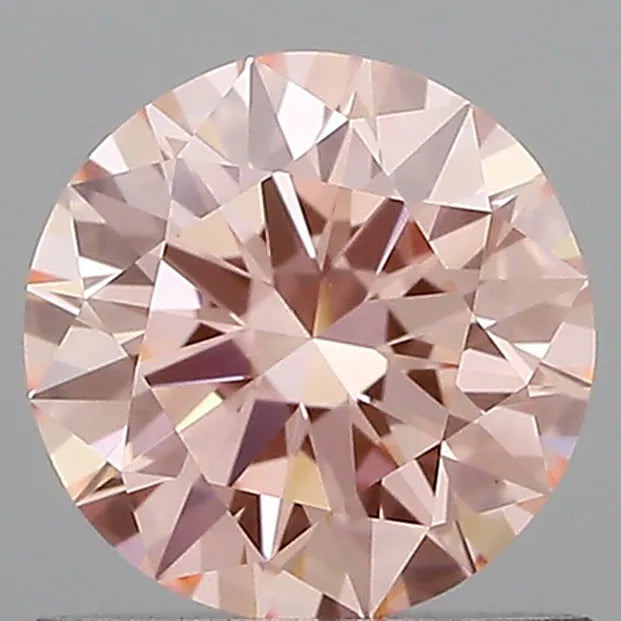 0.81ct Round Lab Grown Diamond (Colour Fancy Vivid Pink, Clarity VVS1, Cut ID, IGI Certified)
