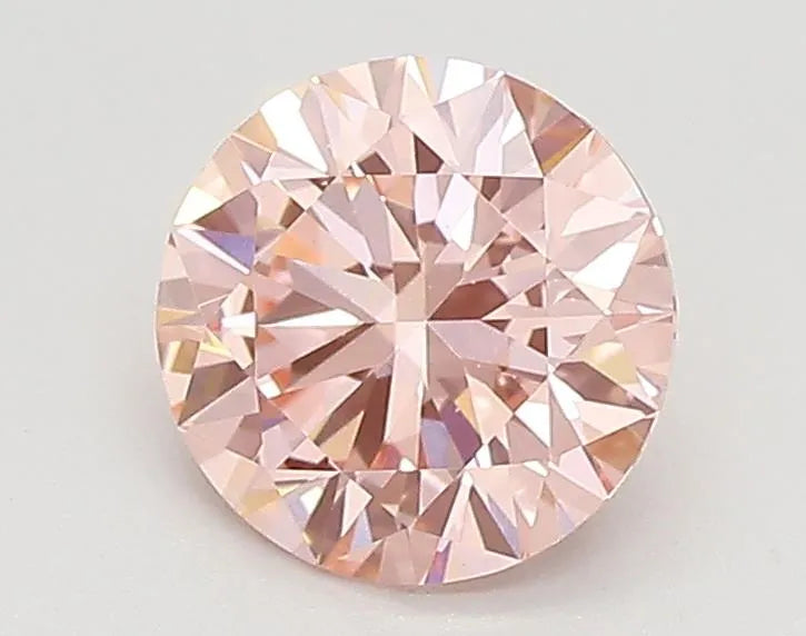 0.83ct Round Lab Grown Diamond (Colour Fancy Vivid Pink, Clarity VS1, Cut EX, IGI Certified)