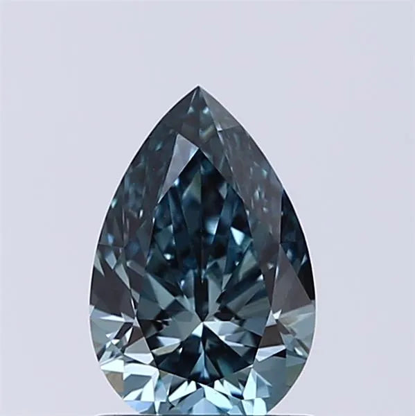 0.91ct Pear Lab Grown Diamond (Colour Fancy Intense Greenish Blue, Clarity VS1, IGI Certified)