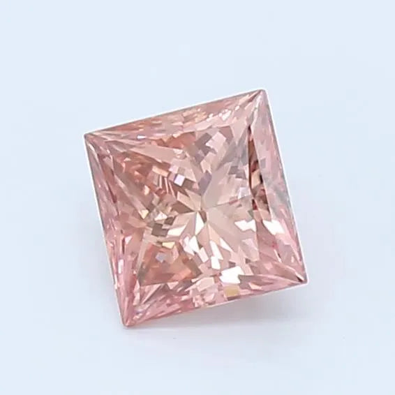 0.91ct Princess Lab Grown Diamond (Colour Fancy Vivid Pink, Clarity VS2, IGI Certified)