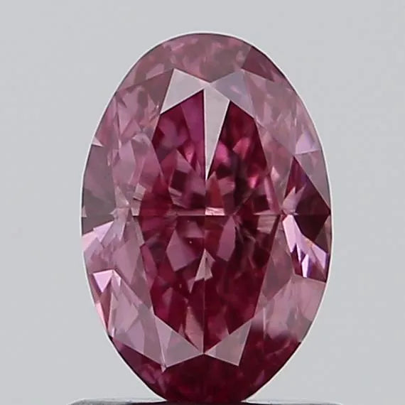 1.01ct Oval Lab Grown Diamond (Colour Fancy Vivid Pink, Clarity VS2, IGI Certified)