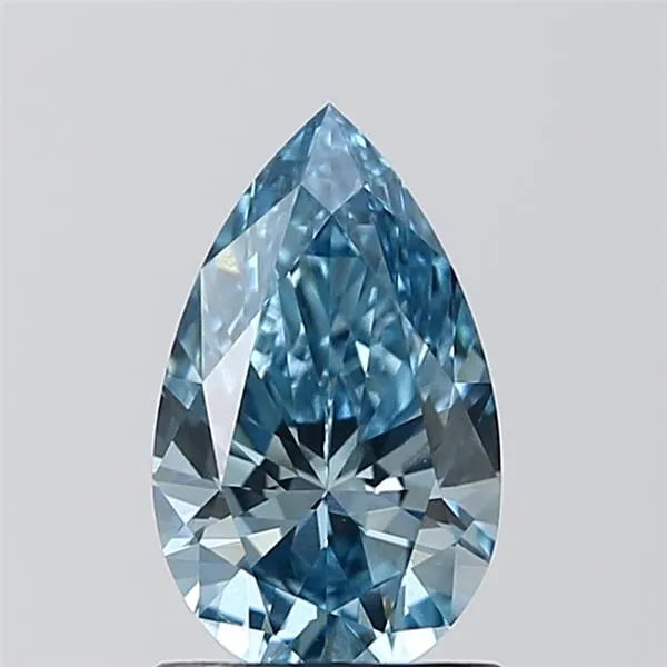 1.01ct Pear Lab Grown Diamond (Colour Fancy Vivid Blue, Clarity VS1, IGI Certified)