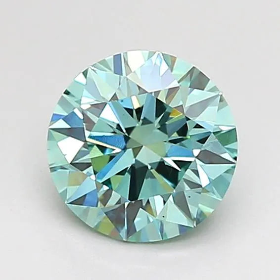 1.01ct Round Lab Grown Diamond (Colour Fancy Vivid Green, Clarity VS1, Cut ID, IGI Certified)