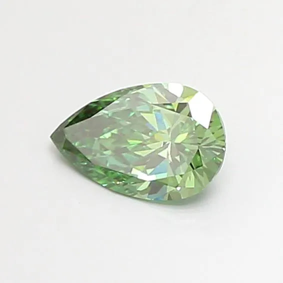 1.03ct Pear Lab Grown Diamond (Colour Fancy Vivid Green, Clarity VVS2, IGI Certified)