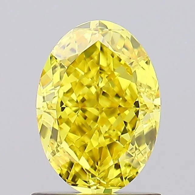1.08ct Oval Lab Grown Diamond (Colour Fancy Vivid Yellow, Clarity VVS1, IGI Certified)