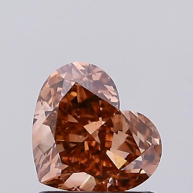 1.09ct Heart Lab Grown Diamond (Colour Fancy Brown, Clarity VVS2, IGI Certified)