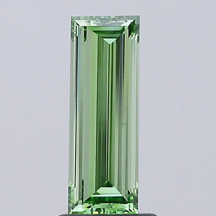 1.12ct Baguette Lab Grown Diamond (Colour Fancy Vivid Green, Clarity VVS2, IGI Certified)