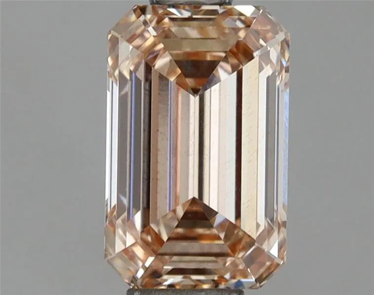 1.13ct Emerald Lab Grown Diamond (Colour Fancy Brown Pink, Clarity VS2, IGI Certified)