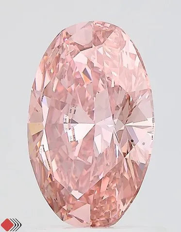 1.17ct Oval Lab Grown Diamond (Colour Fancy Vivid Pink, Clarity VS2, IGI Certified)