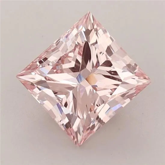 1.27ct Princess Lab Grown Diamond (Colour Fancy Intense Pink, Clarity VVS2, IGI Certified)