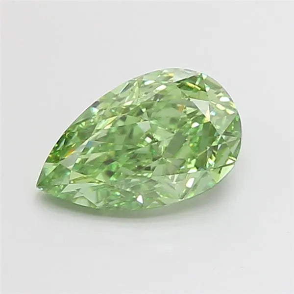 1.31ct Pear Lab Grown Diamond (Colour Fancy Vivid Green, Clarity VVS2, IGI Certified)