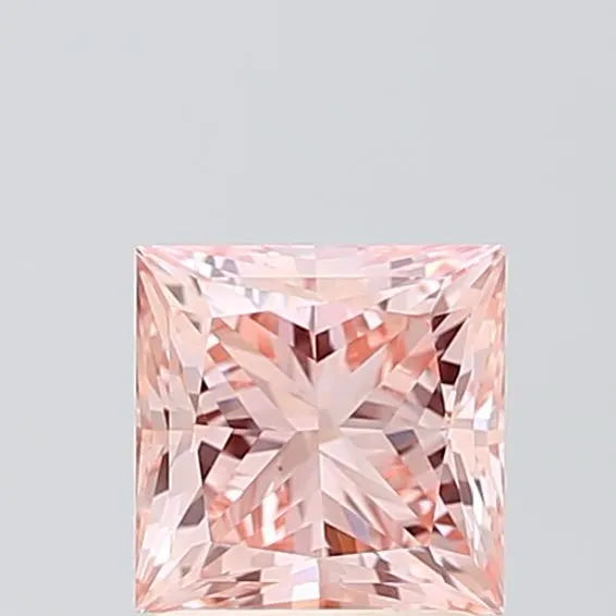 1.49ct Princess Lab Grown Diamond (Colour Fancy Intense Pink, Clarity VS1, IGI Certified)