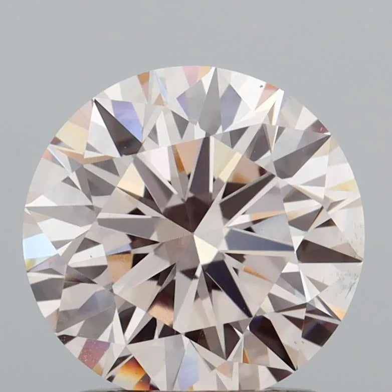 1.50ct Round Lab Grown Diamond (Colour Fancy Light Brownish Pink, Clarity VS1, Cut ID, IGI Certified)