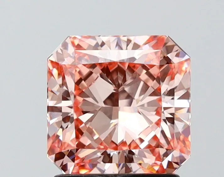1.50ct Square radiant Lab Grown Diamond (Colour Fancy Intense Pink, Clarity VS1, IGI Certified)