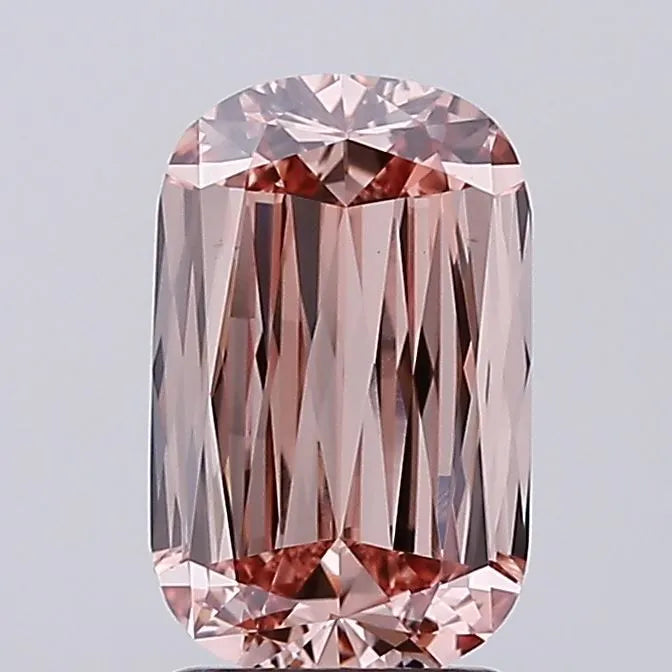 2.00ct Cushion modified Lab Grown Diamond (Colour Fancy Light Brown, Clarity VS1, IGI Certified)