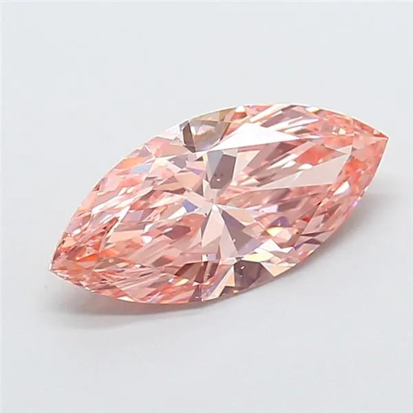 2.00ct Marquise Lab Grown Diamond (Colour Fancy Vivid Brownish Pink, Clarity SI1, IGI Certified)